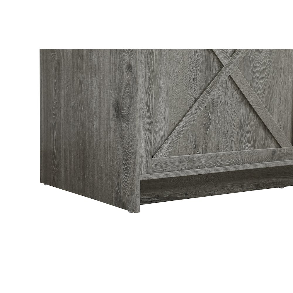 Austin 60 Inch Double Bathroom Vanity In Rustic Grey. Picture 12