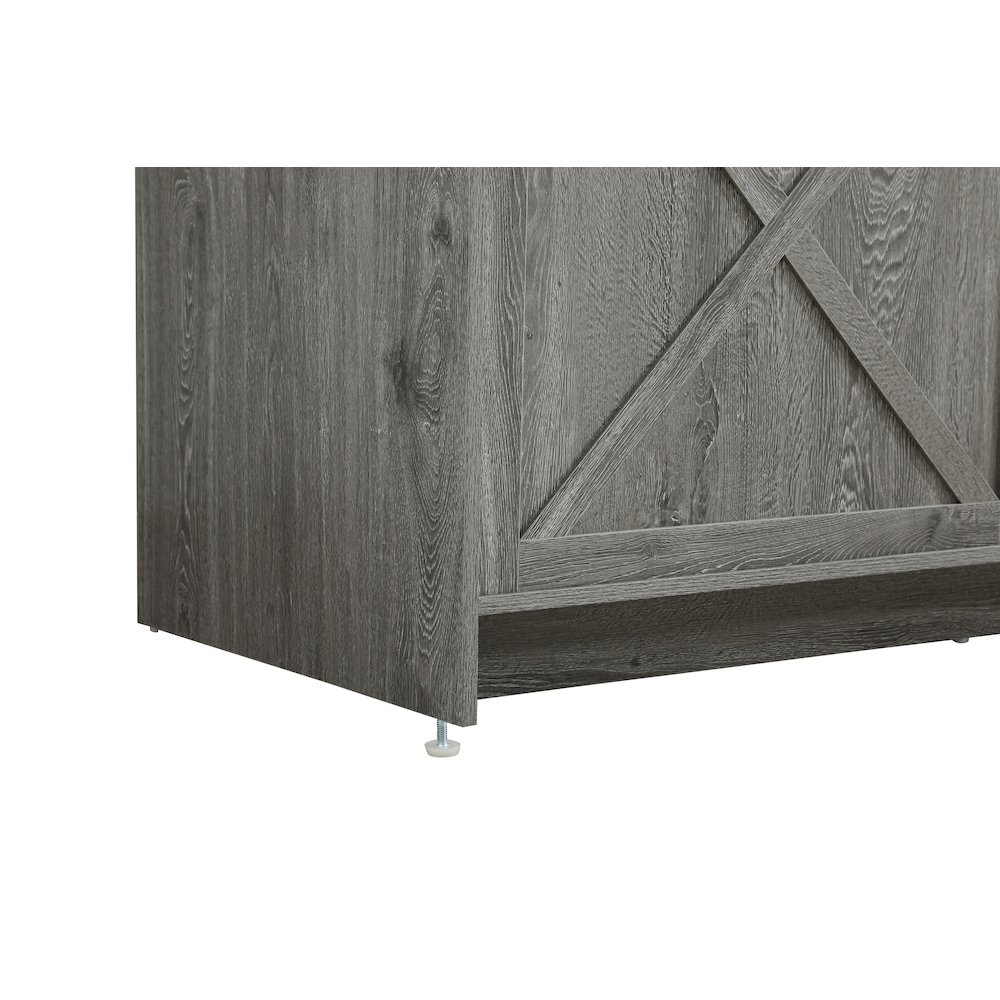 Austin 60 Inch Double Bathroom Vanity In Rustic Grey. Picture 13
