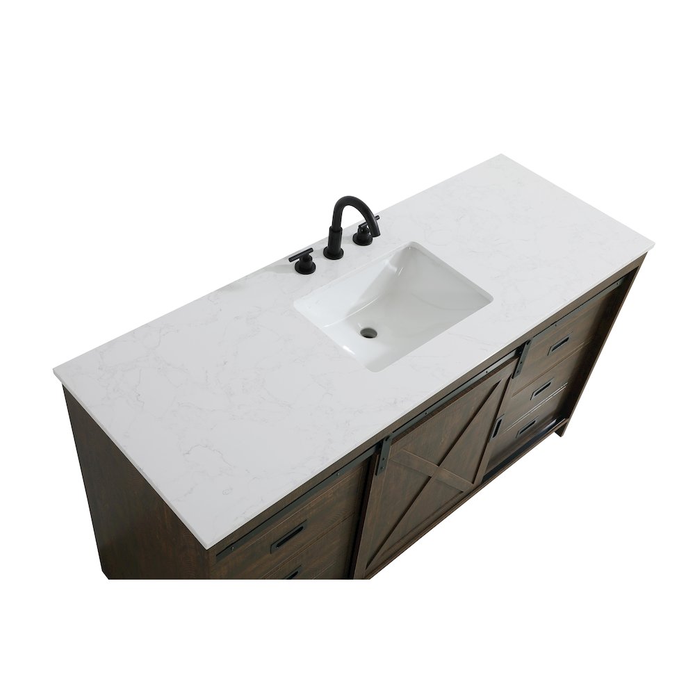 Austin 60 Inch Single Bathroom Vanity In Expresso. Picture 9