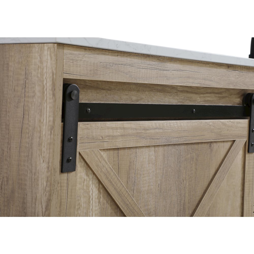 Austin 60 Inch Single Bathroom Vanity In Natural Oak. Picture 11