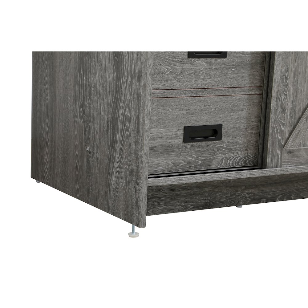 Austin 60 Inch Single Bathroom Vanity In Rustic Grey. Picture 13