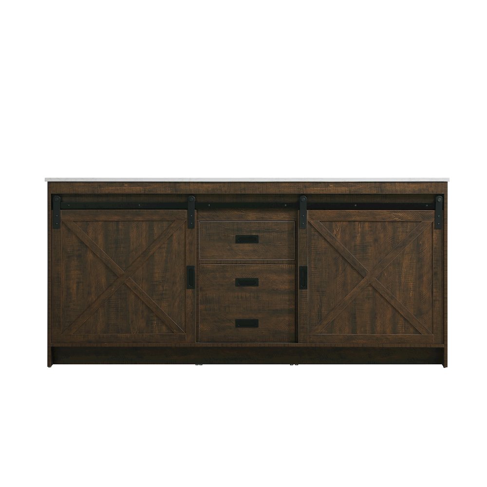 Austin 72 Inch Double Bathroom Vanity In Expresso. Picture 5