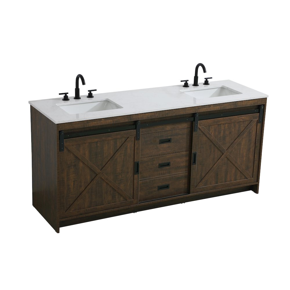 Austin 72 Inch Double Bathroom Vanity In Expresso. Picture 6