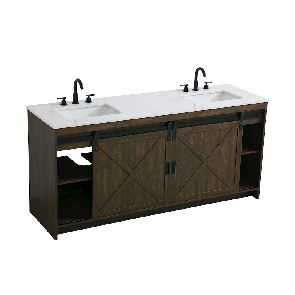 Austin 72 Inch Double Bathroom Vanity In Expresso. Picture 8