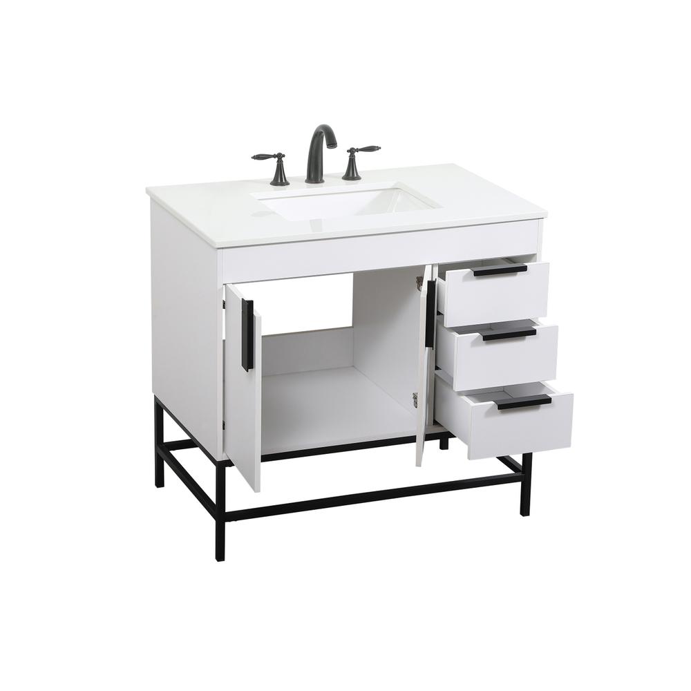 36 inch Single bathroom vanity in white. Picture 9
