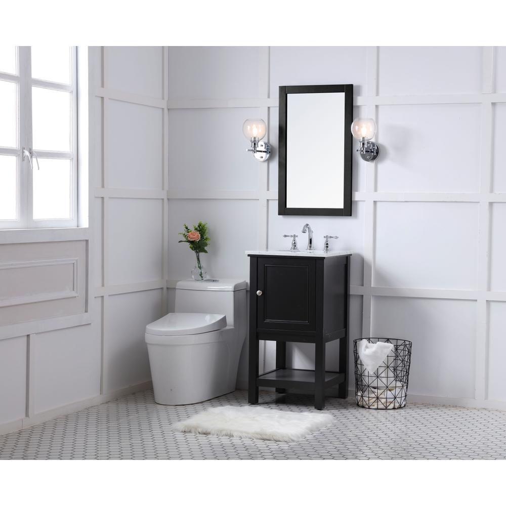 19 in. Single bathroom vanity set in Black. Picture 7