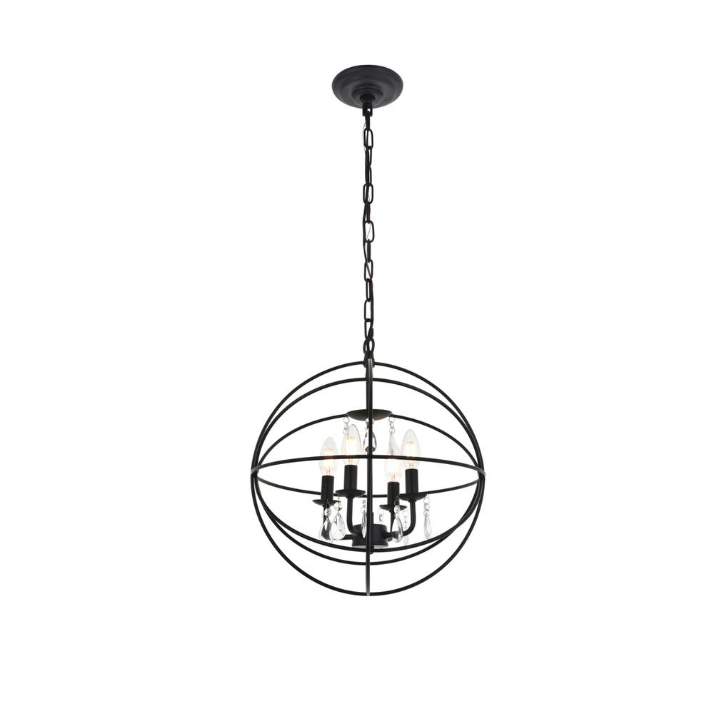 Wallace 4 light Matte Black Pendant. Picture 5