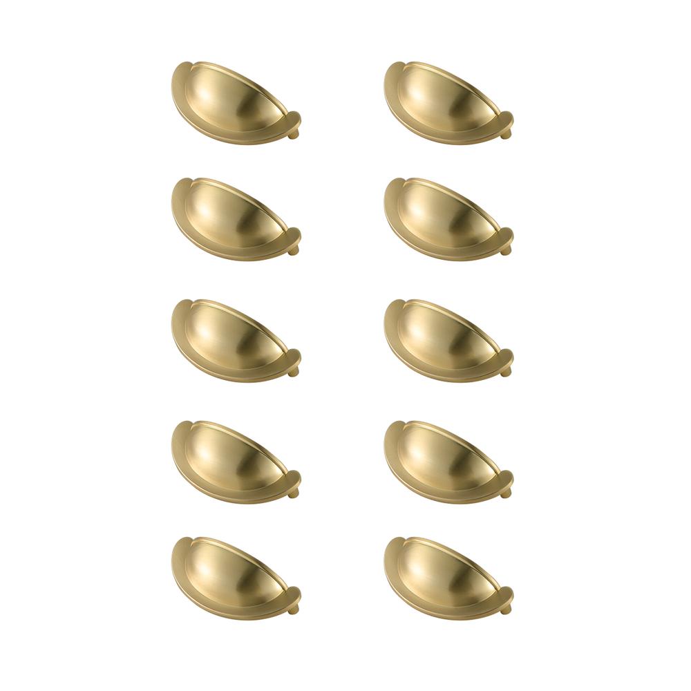 Claude 2-3/4" Center to Center Brushed Gold Cup Bar Pull Multipack (set of 10). Picture 1