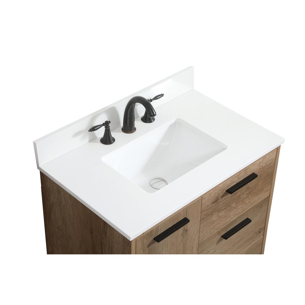 30 inch Single bathroom vanity in natural oak with backsplash. Picture 10