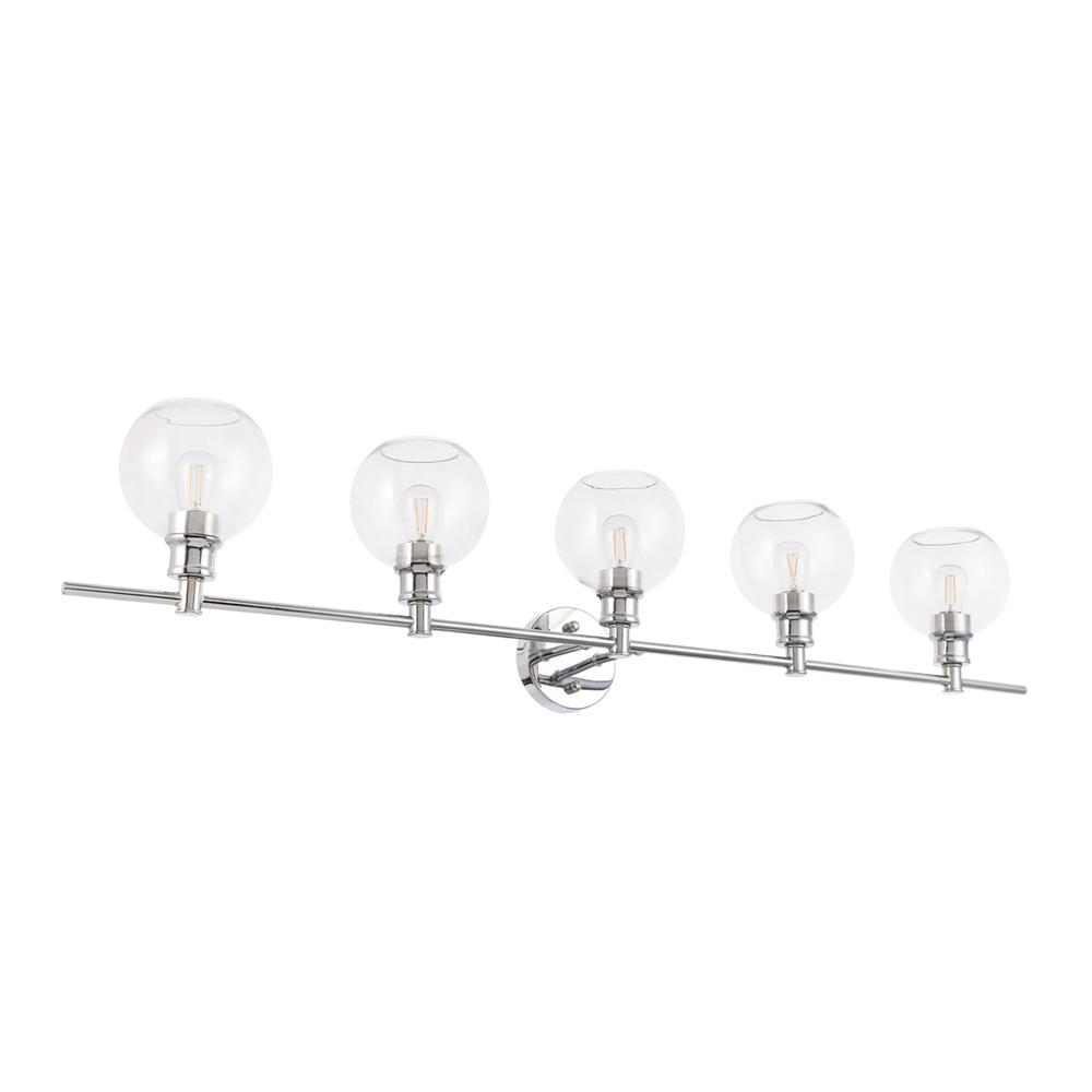Collier 5 light Chrome and Clear glass Wall sconce. Picture 6