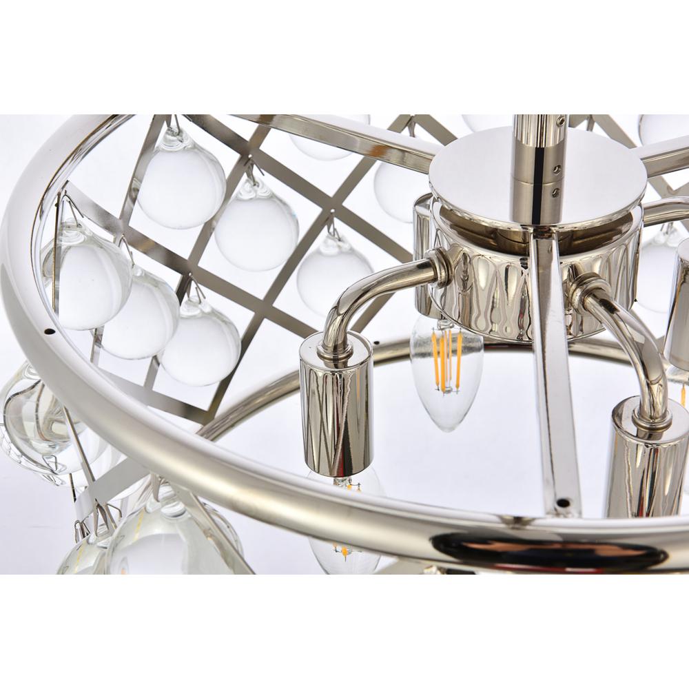 Madison 4 light polished Nickel Pendant Clear Royal Cut Crystal. Picture 4