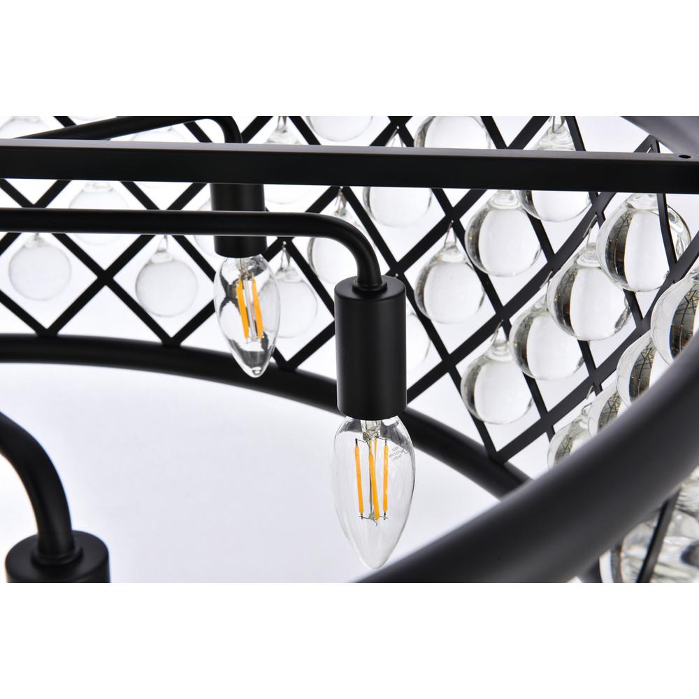 Madison 8 light Matte Black Chandelier Clear Royal Cut Crystal. Picture 4