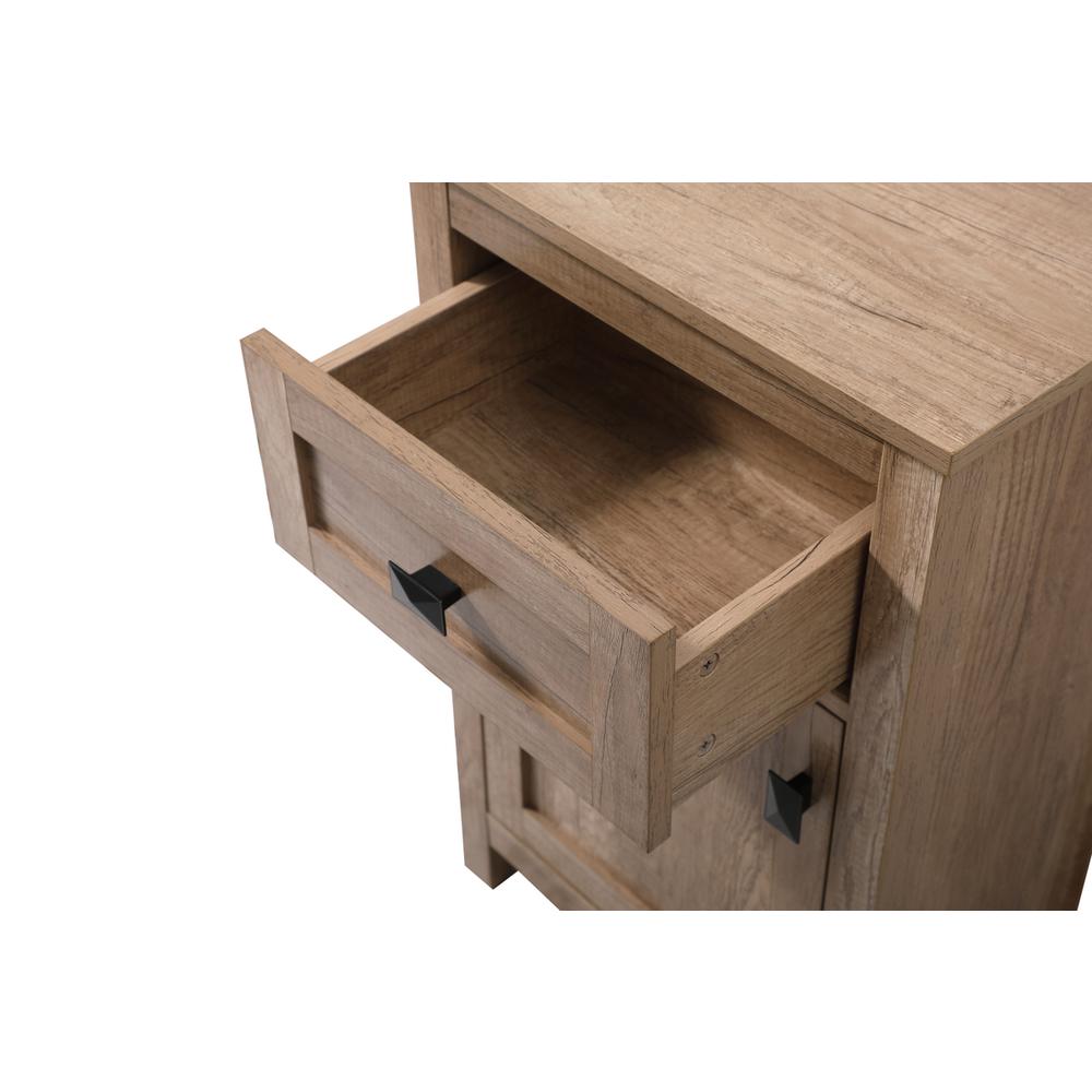 18 Inch Wide Bathroom Storage Freedstanding Cabinet In Natural Oak. Picture 6