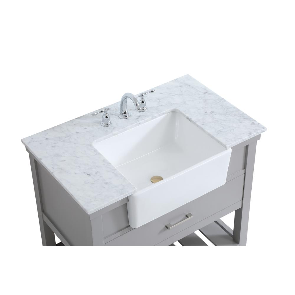 36 inch Single bathroom vanity in grey. Picture 10