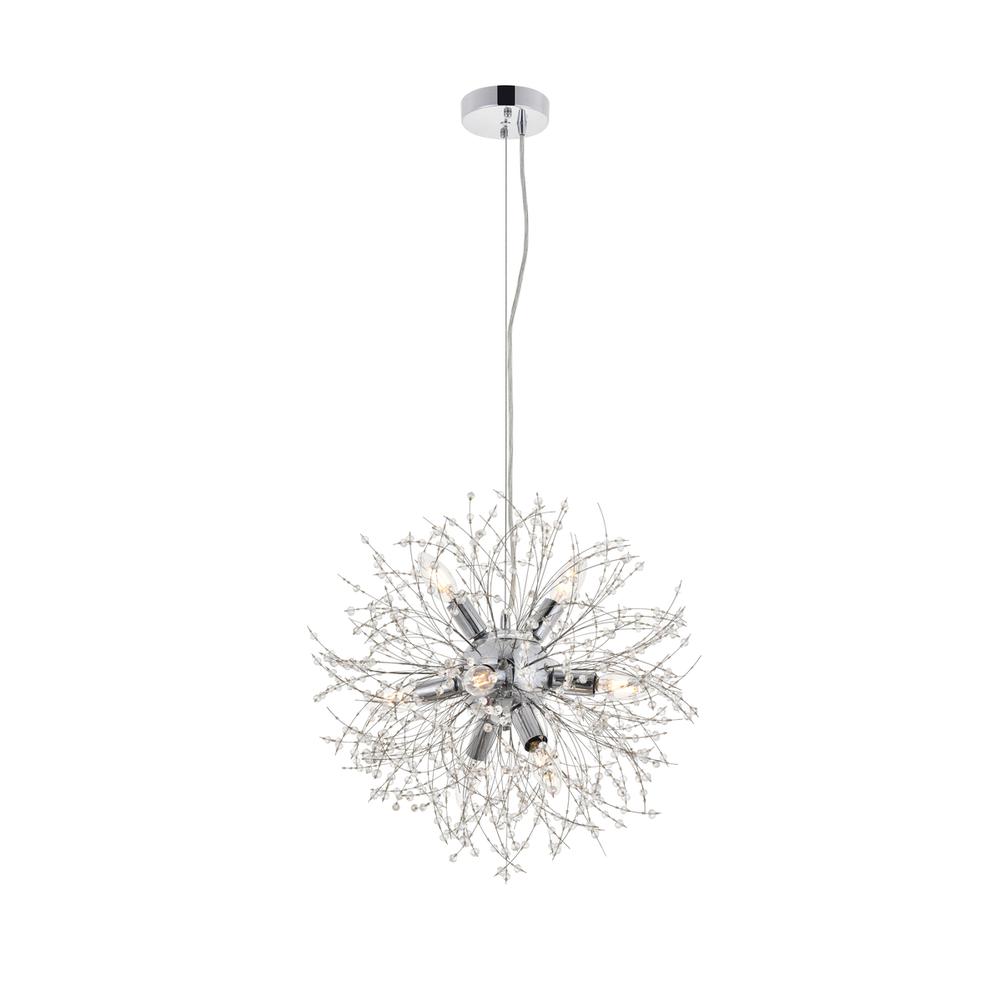 Flores 8 light Chrome Pendant. Picture 3