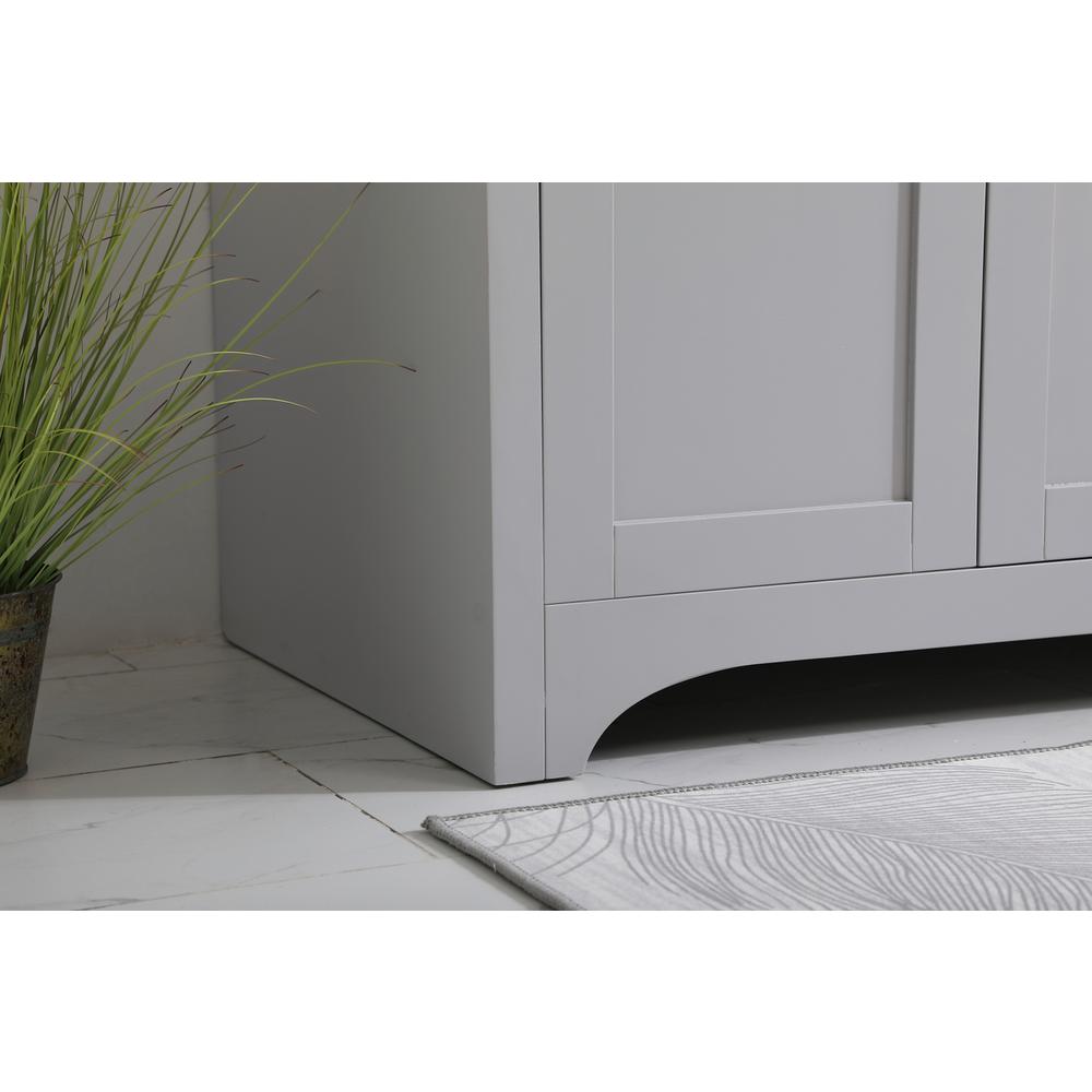 42 inch Single Bathroom Vanity in Grey with Backsplash. Picture 6