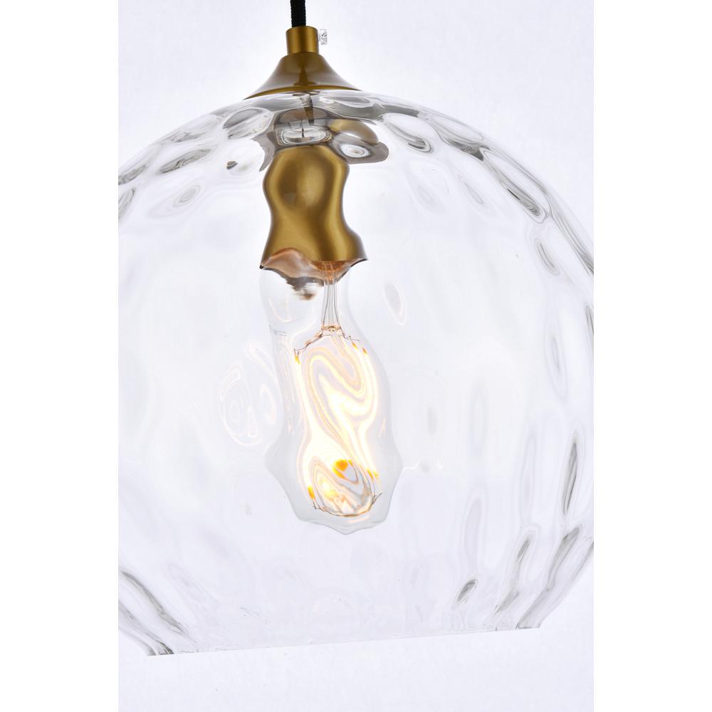 Cashel 10 inch light brass pendant. Picture 5