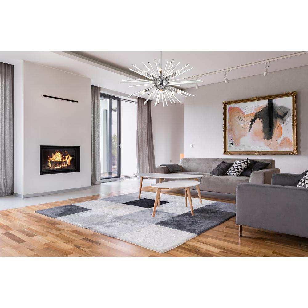 Sienna 32 inch crystal rod pendant in chrome. Picture 7
