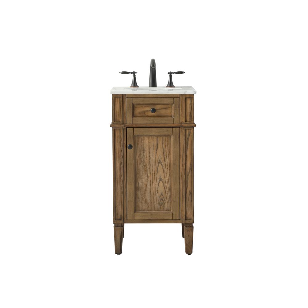 18 inch Single bathroom vanity in driftwood. Picture 1