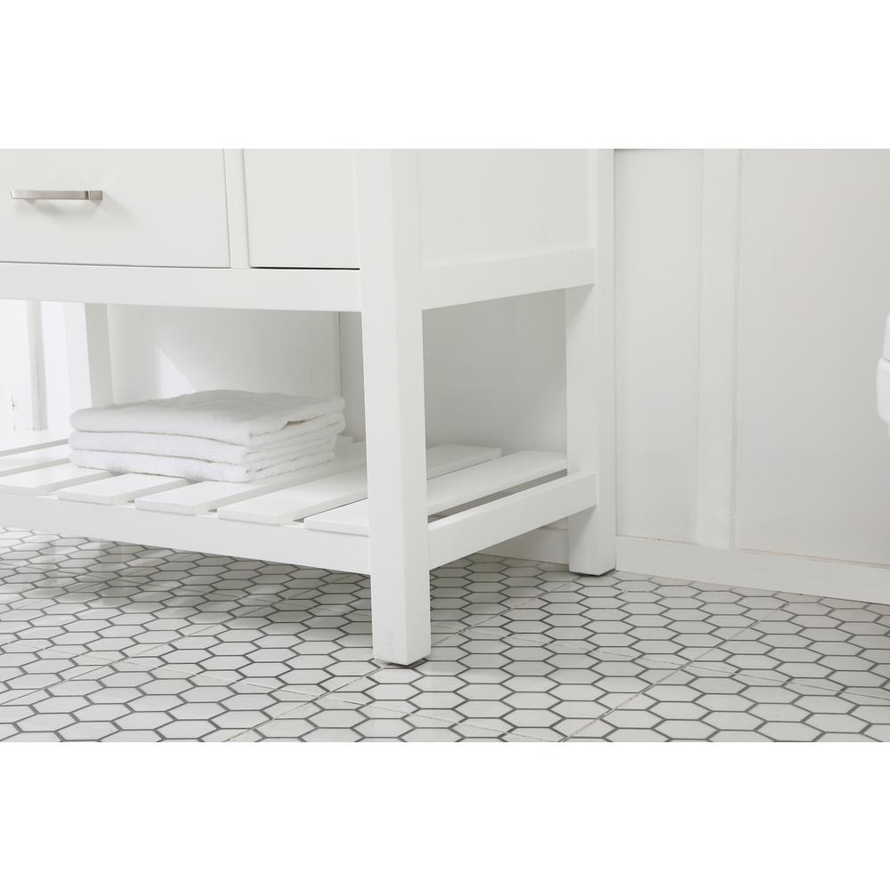 42 inch Single bathroom vanity in white with backsplash. Picture 6