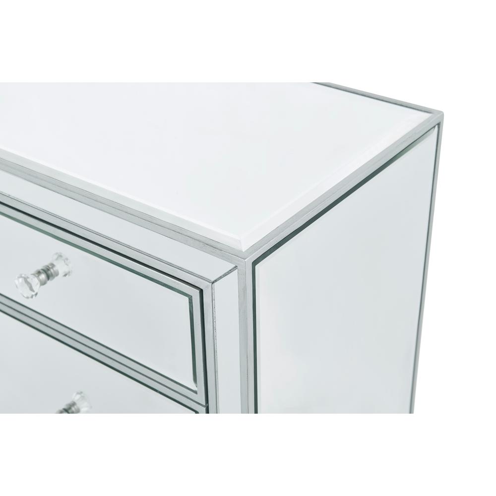 Nightstand 1 door 21in. W x 14in. D x 24in. H in antique silver paint. Picture 6