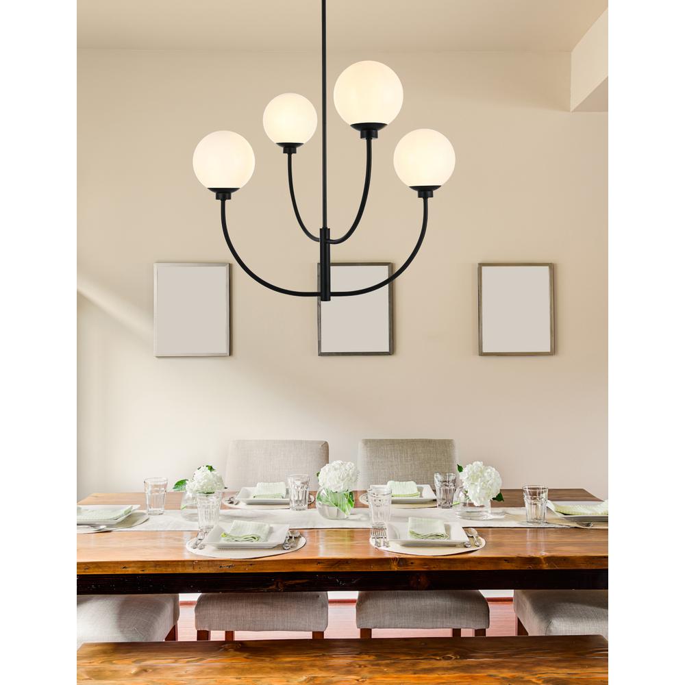 Nyomi 30 inch chandelier in Black. Picture 8
