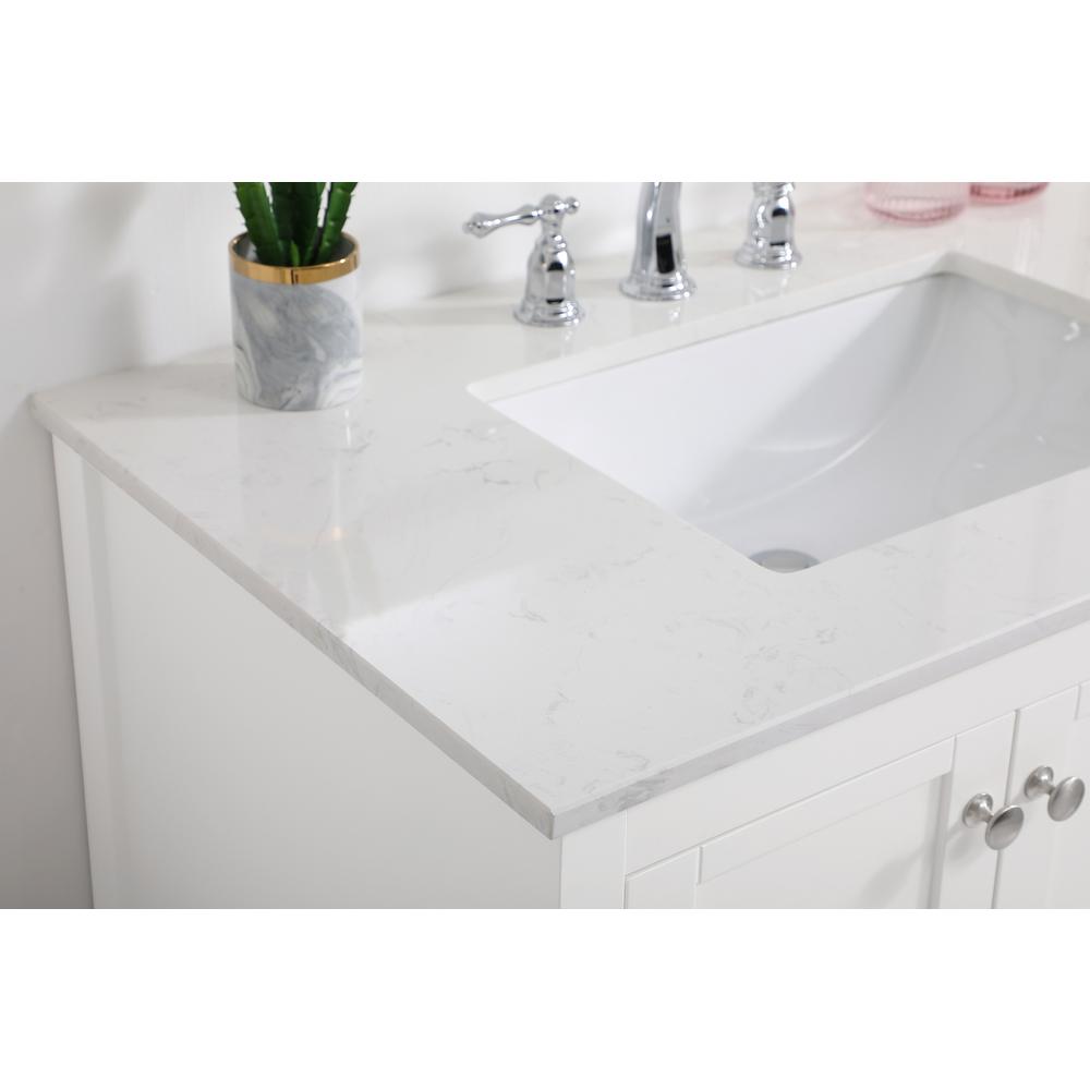 36 inch Single Bathroom Vanity in White. Picture 5
