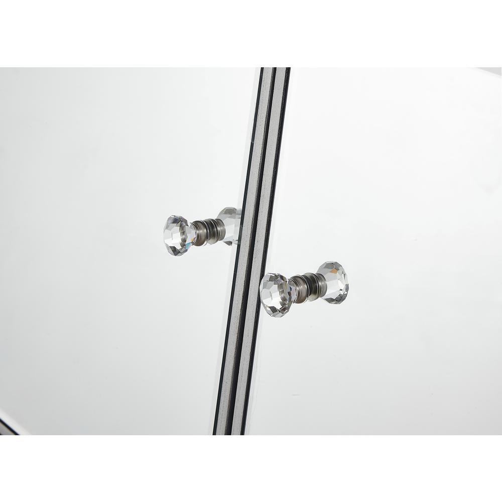 Nightstand 2 drawers 2 doors 38in. W x 12in. D x 32in. H in antique silver paint. Picture 7