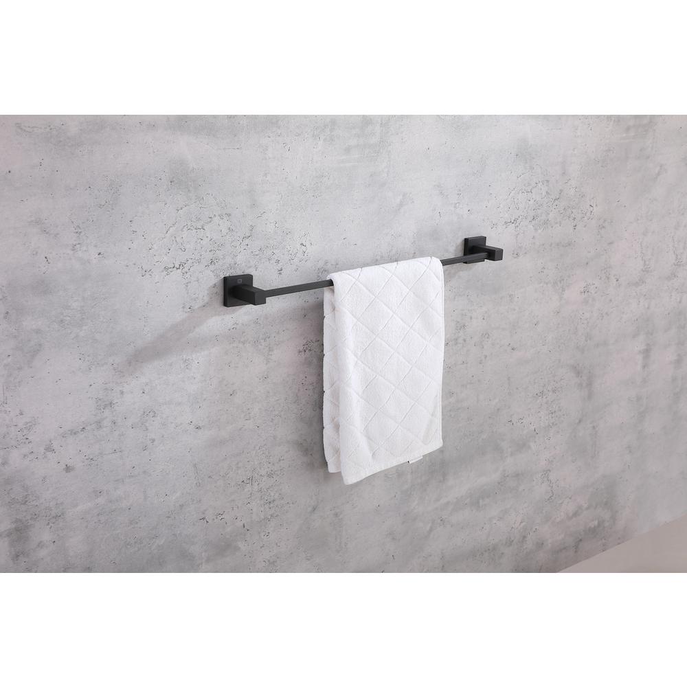 Isla 4-Piece Bathroom Hardware Set in Matte Black. Picture 3