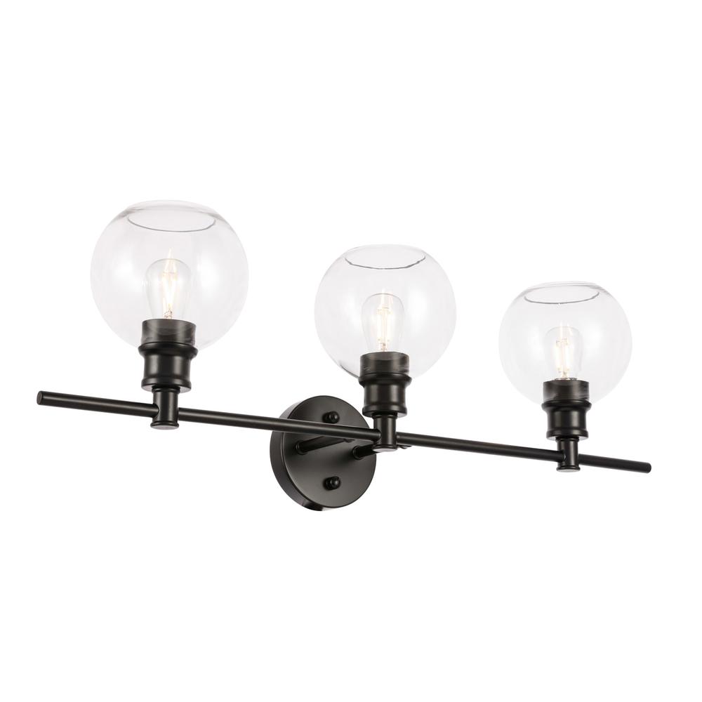 Collier 3 light Black and Clear glass Wall sconce. Picture 5