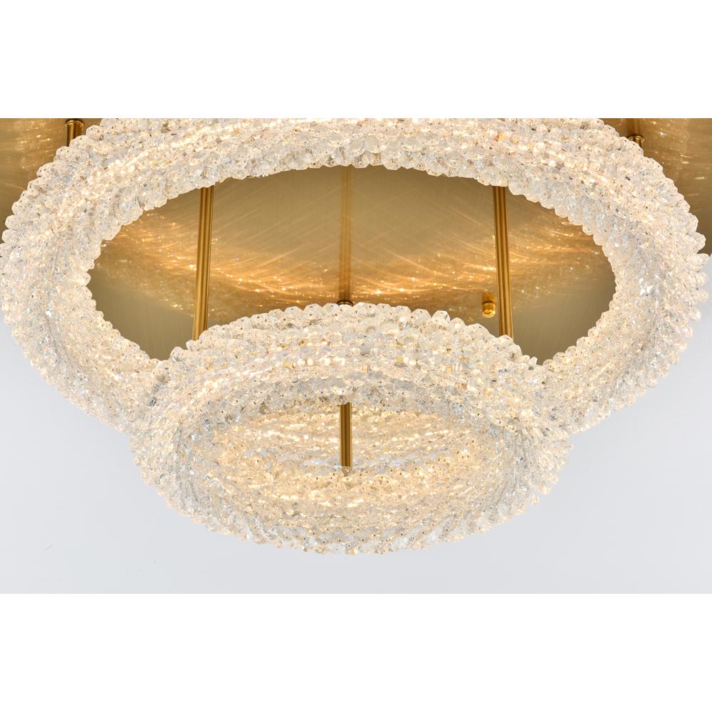 Bowen 22 inch Adjustable LED Flush Mount in Satin Gold. Picture 4