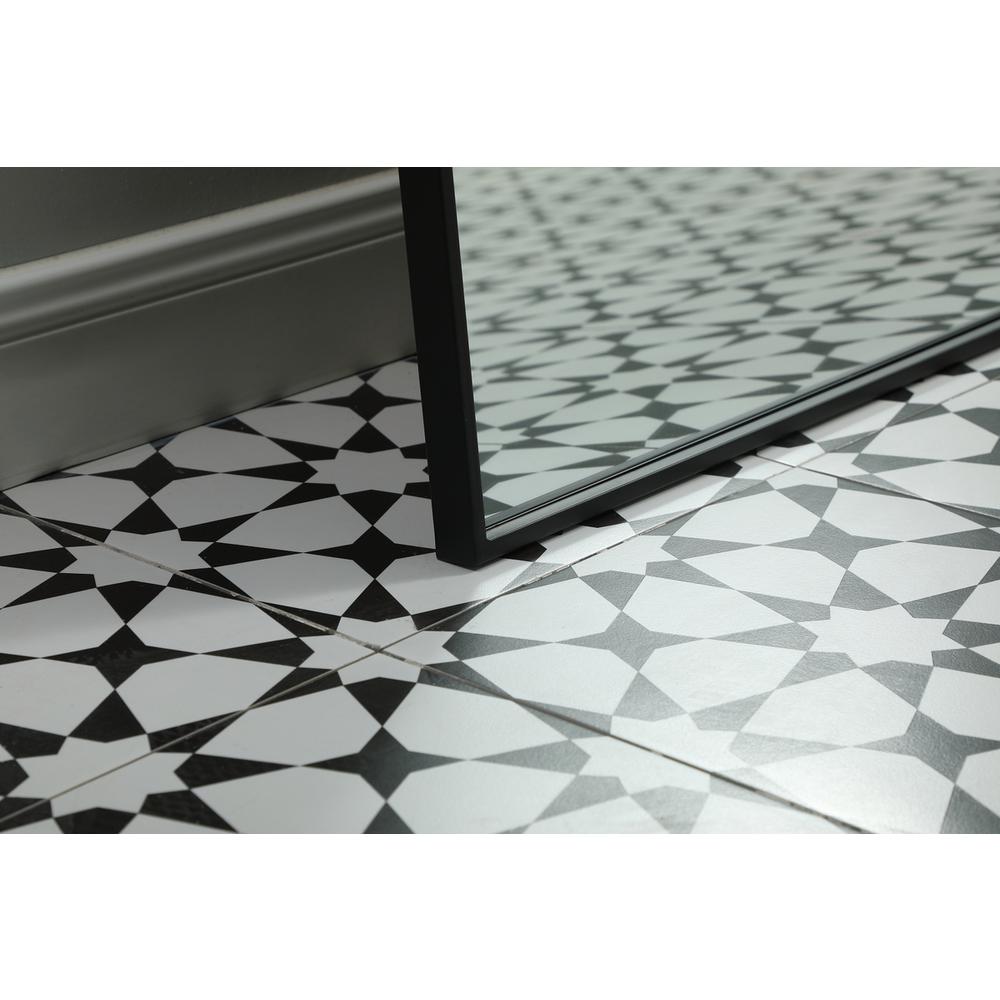 Metal Frame Arch Full Length Mirror 32x76 Inch in Black. Picture 4