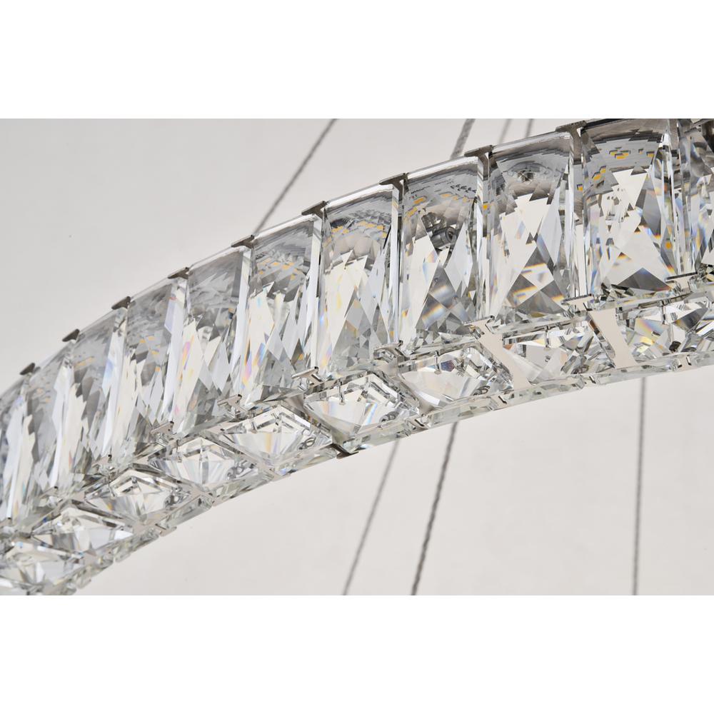 Monroe Integrated LED light Chrome Chandelier Clear Royal Cut Crystal. Picture 5