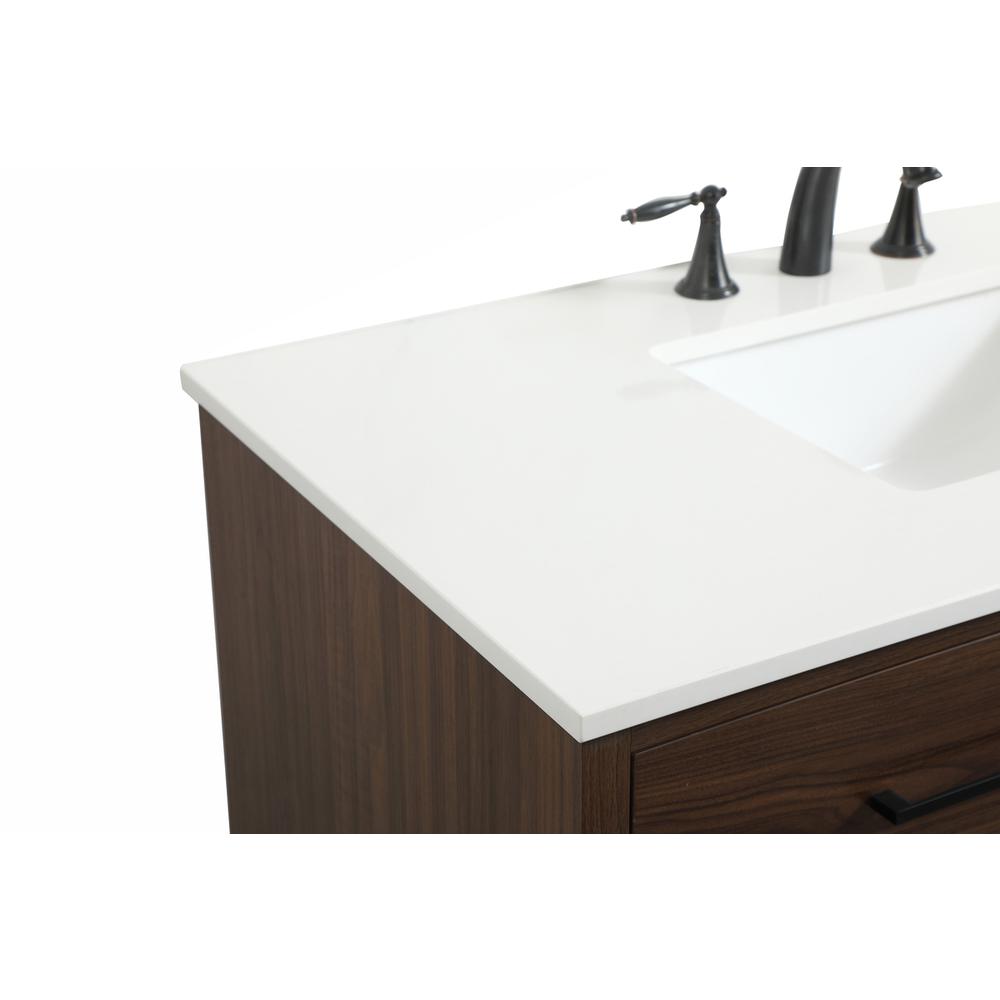 42 inch Single bathroom vanity in walnut. Picture 11