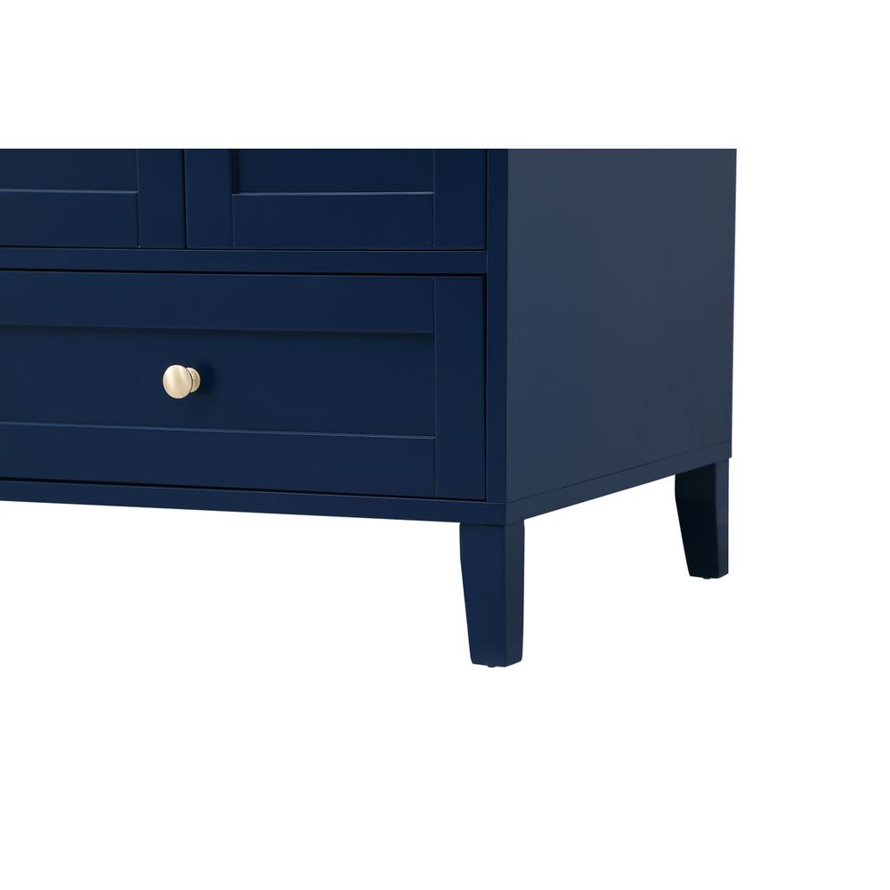 60 inch Double Bathroom Vanity in Blue. Picture 11