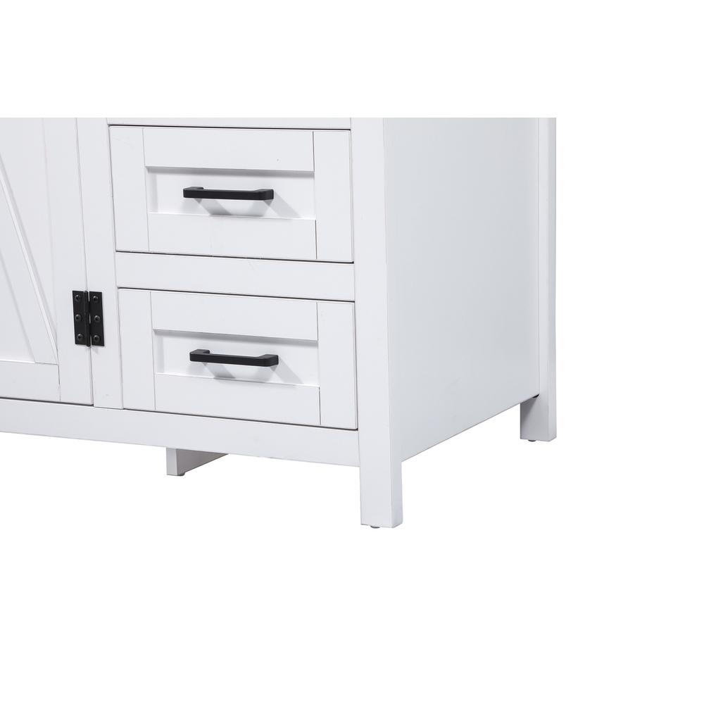 42 inch Single bathroom vanity in white with backsplash. Picture 13