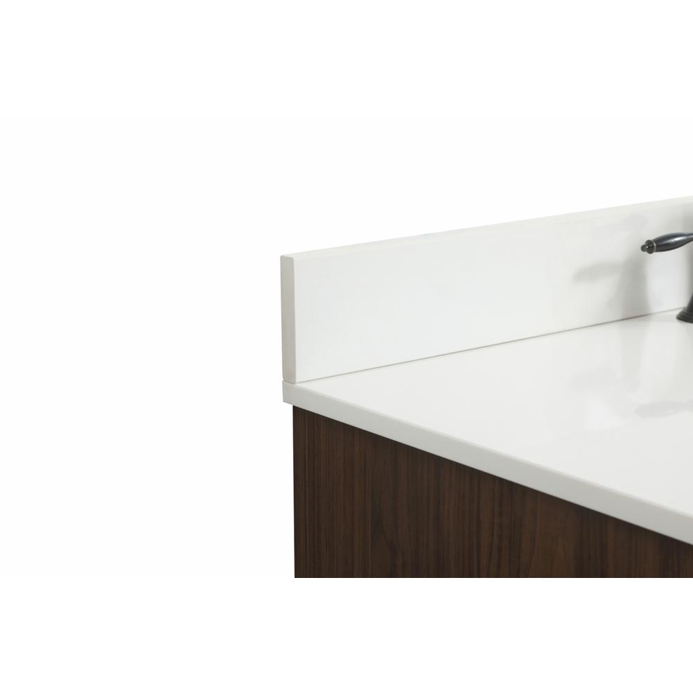 42 inch Single bathroom vanity in walnut with backsplash. Picture 11
