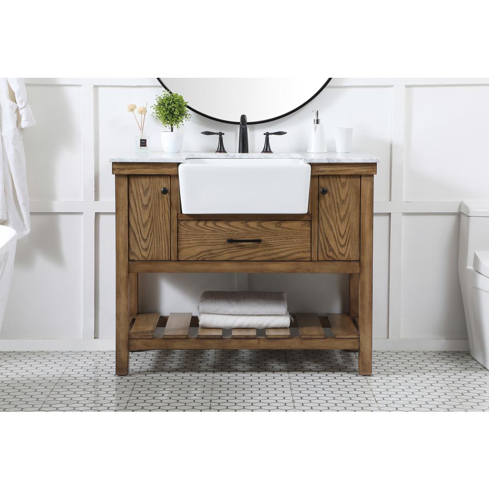 42 inch Single bathroom vanity in driftwood. Picture 14