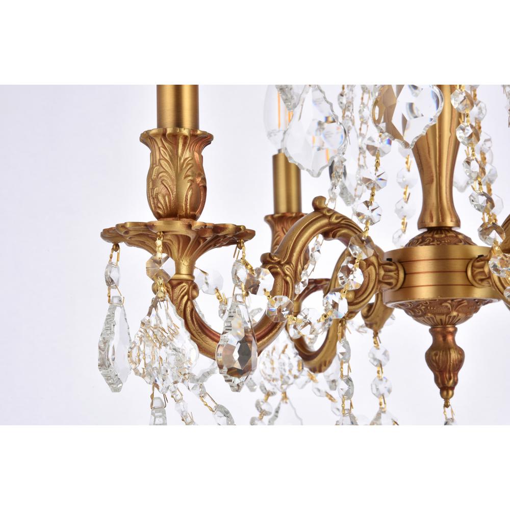 Rosalia 4 light French Gold Pendant Clear Royal Cut Crystal. Picture 5