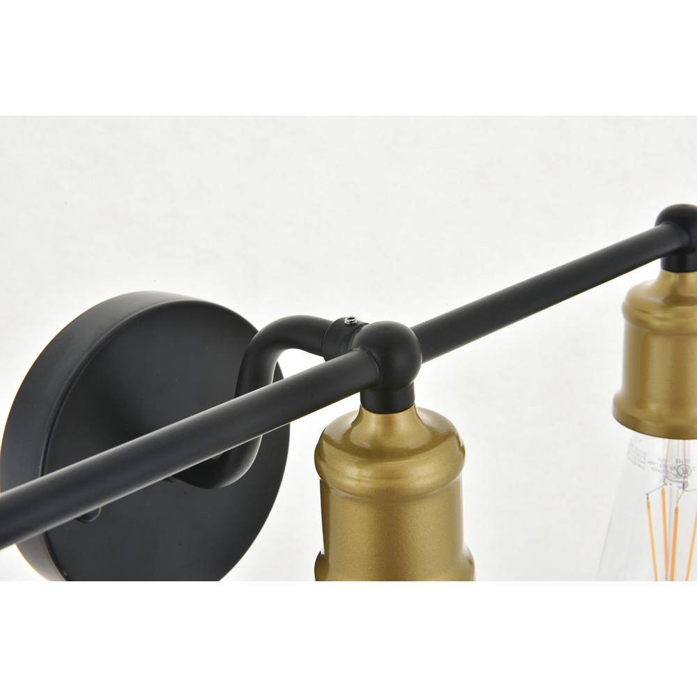 Serif 5 light brass and black Wall Sconce. Picture 9