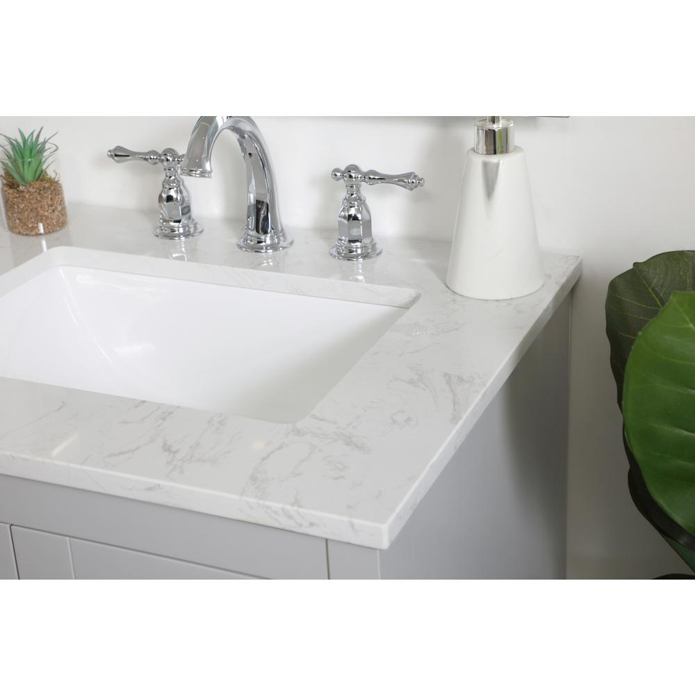 24 inch Single Bathroom Vanity in Grey. Picture 4