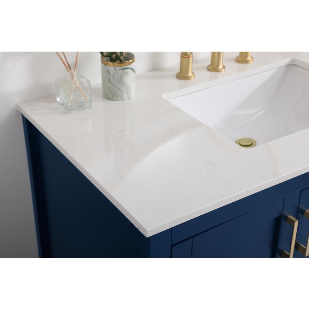 42 inch Single Bathroom Vanity in Blue. Picture 5