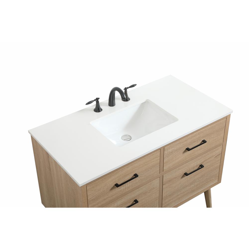 42 inch Single bathroom vanity in mango wood. Picture 10