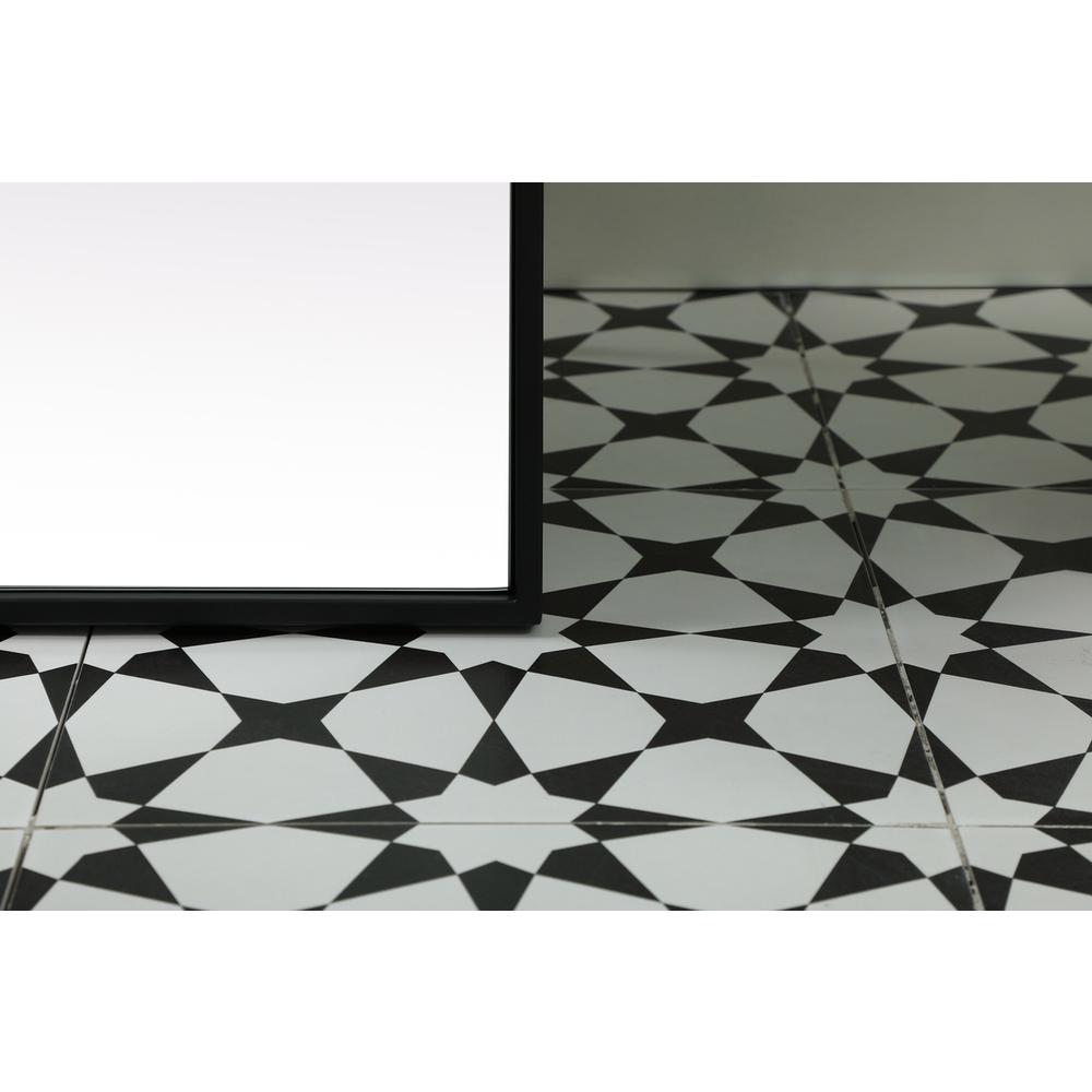 Metal Frame Rectangle Full Length Mirror 36x60 Inch in Black. Picture 3