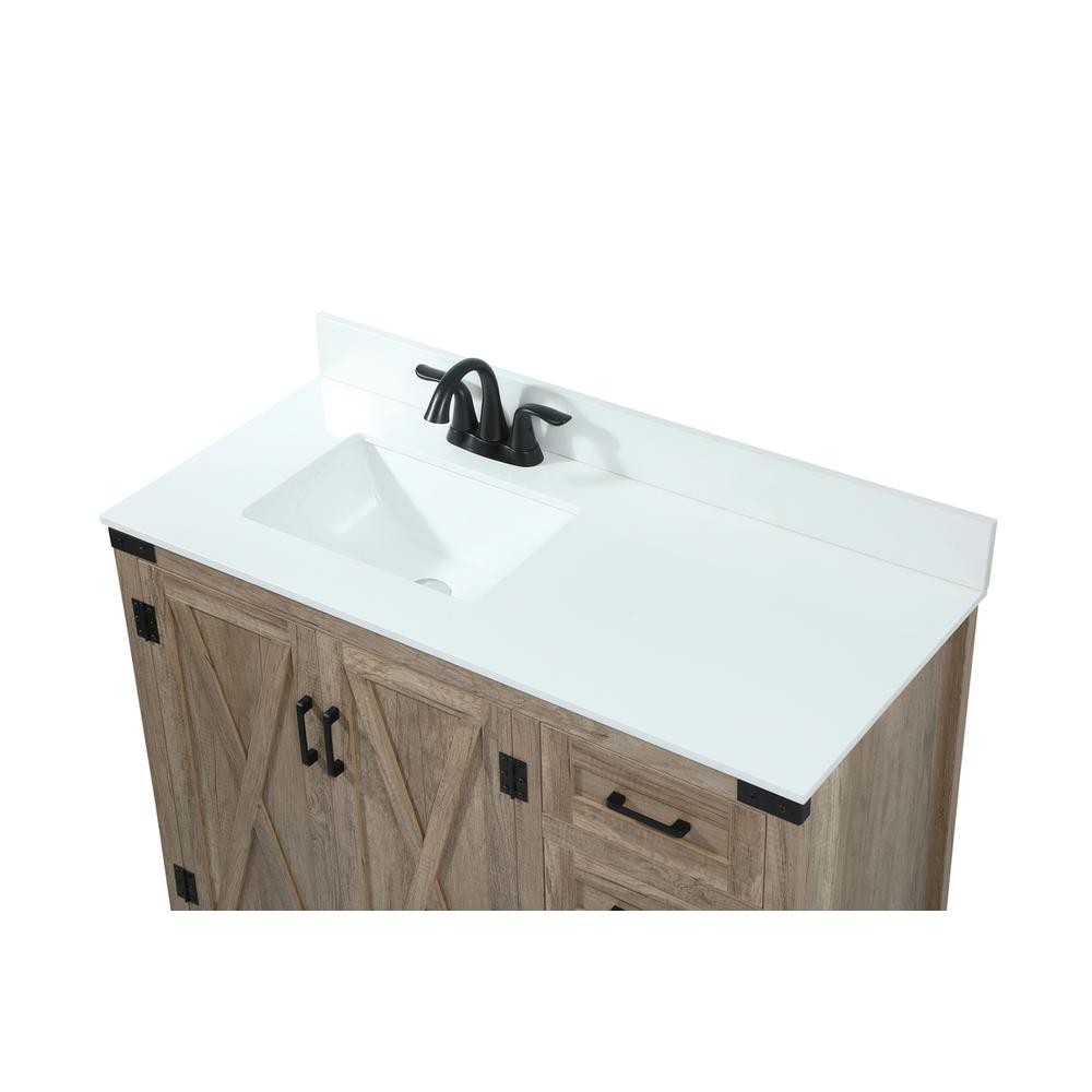 42 inch Single bathroom vanity in natural oak with backsplash. Picture 10