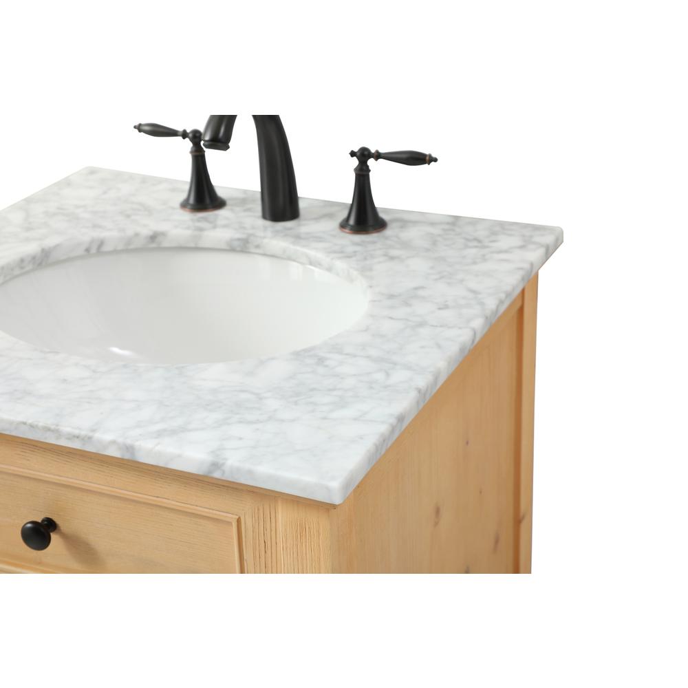 24 inch Single bathroom vanity in natural wood. Picture 11