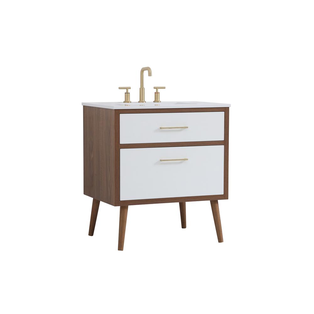 30 inch bathroom vanity in White. Picture 6