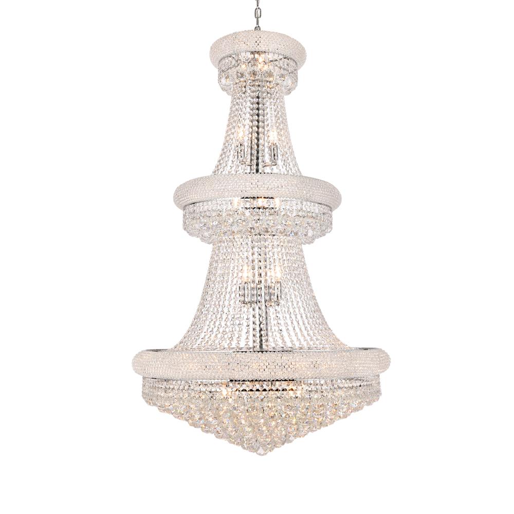 Primo 32 light Chrome Chandelier Clear Royal Cut Crystal. Picture 2