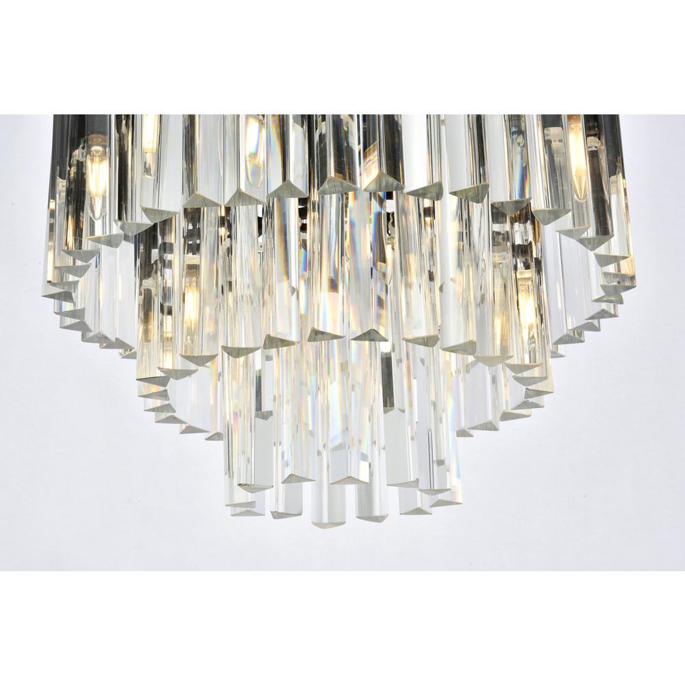 Sydney 9 light Matte Black Flush Mount Clear Royal Cut Crystal. Picture 3
