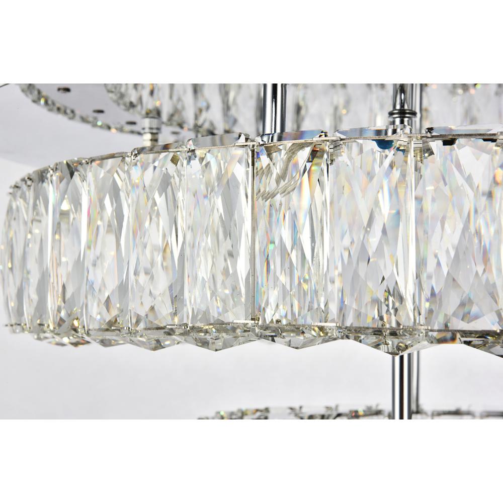 Monroe LED light Chrome Flush Mount Clear Royal Cut Crystal. Picture 5